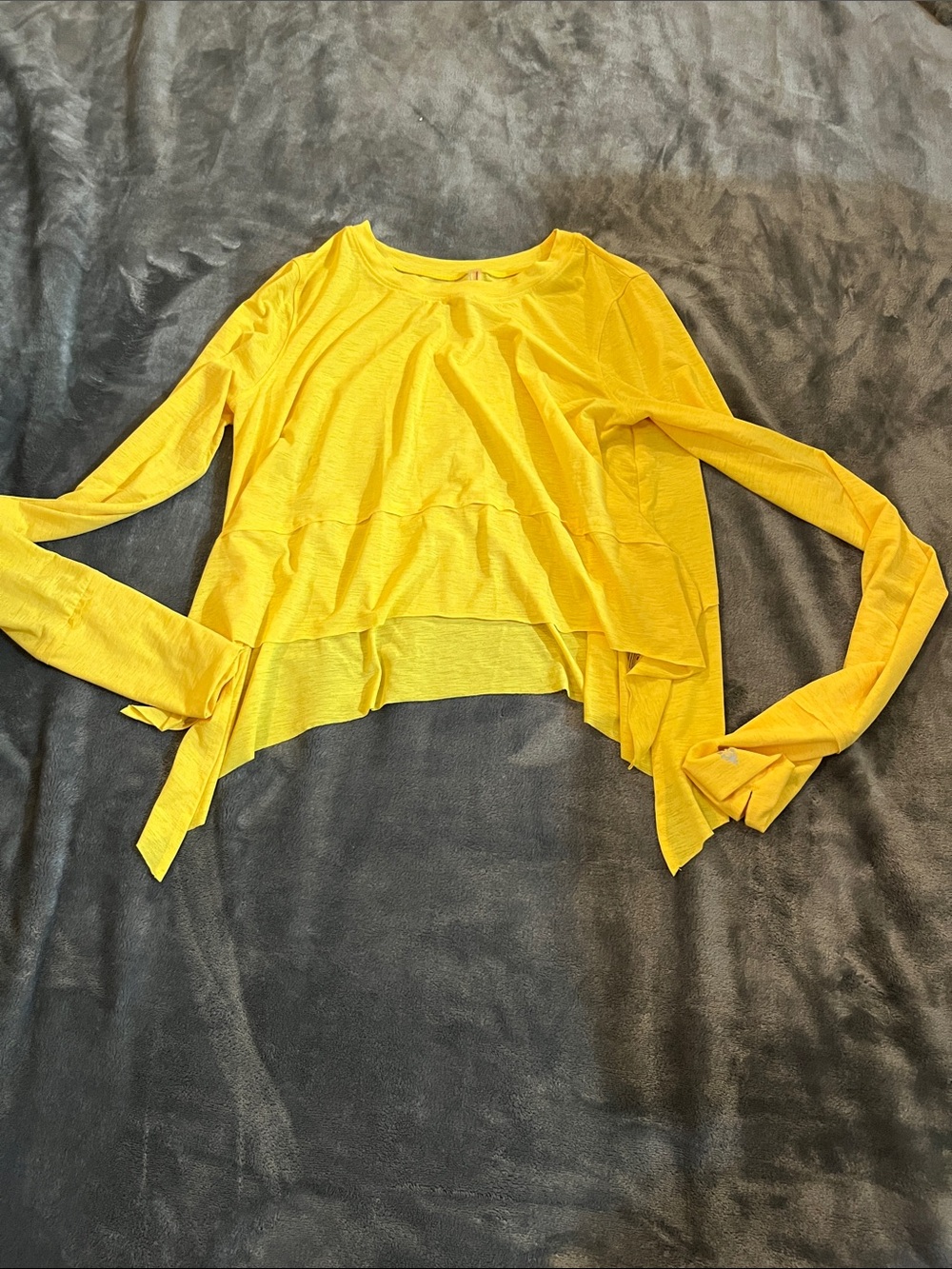FP Movement by Free People Yellow Layered Long Sleeve Top